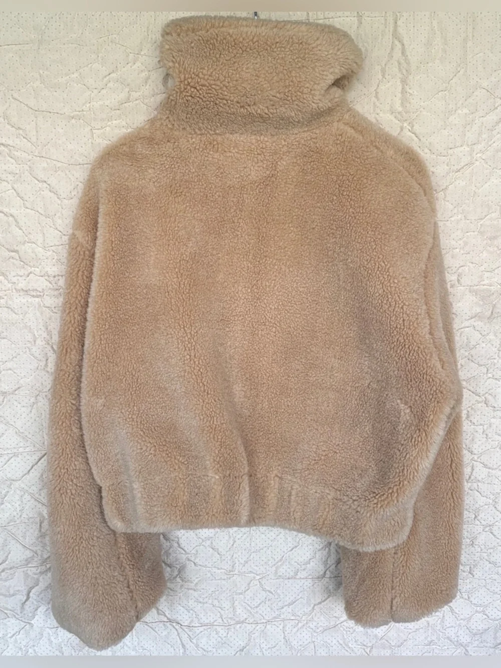 Free People Jacket Size S/M Get Cozy Teddy Sherpa Oversized Jacket Tan Brown - Picture 2 of 8